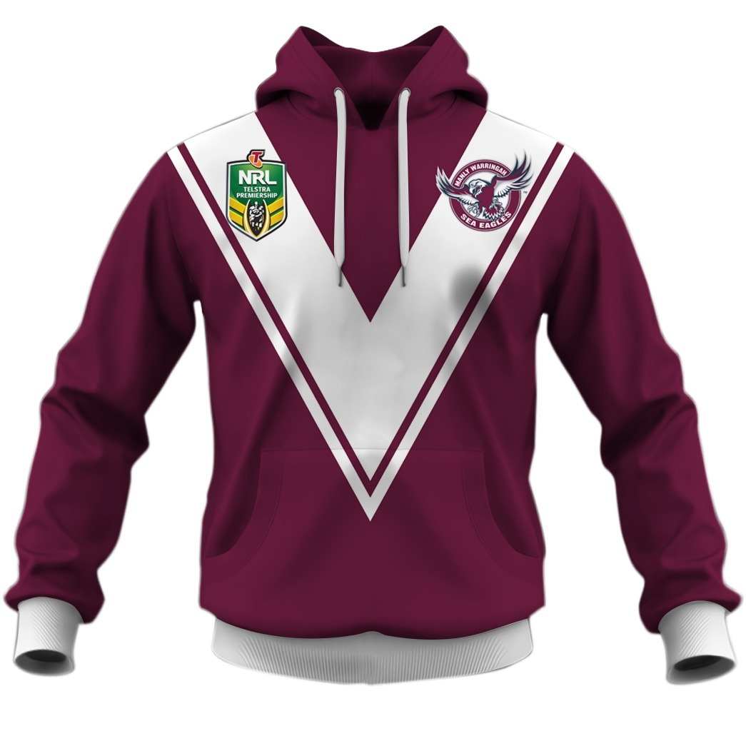 Personalized Vintage 1998 NRL Manly Warringah Sea Eagles Home Jerseys ...