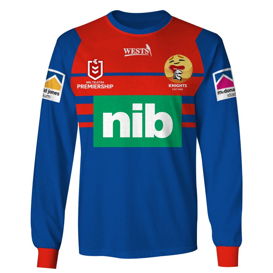 Personalize Newcastle Knights NRL 2020 Home Jersey Care Emoji - YourGears