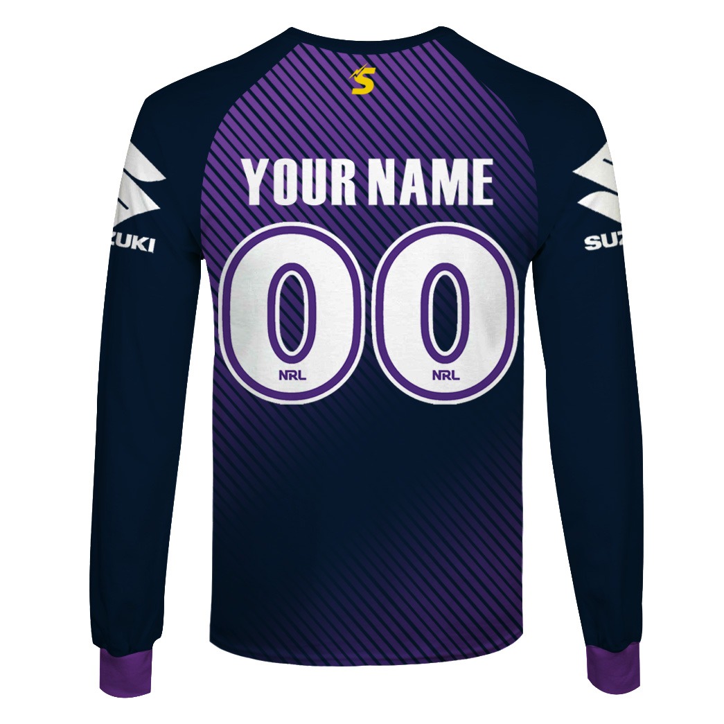 Personalize Melbourne Storm NRL 2020 Official Navy Training Jersey ...