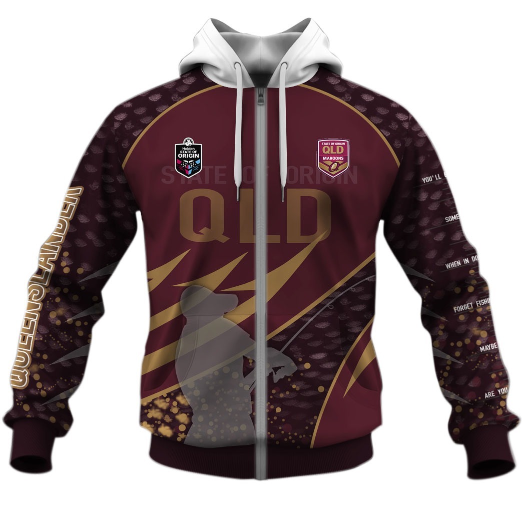 qld maroons fishing shirt