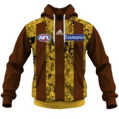 Personalize AFL Hawthorn Hawks The Simpsons Guernsey Jumper Hoodie