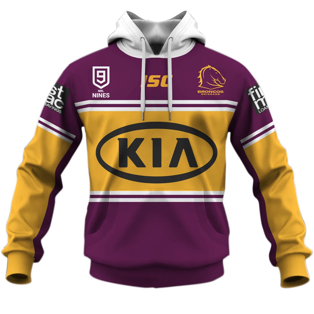 NRL Brisbane Broncos Custom Name Number 2023 Away Jersey Pullover