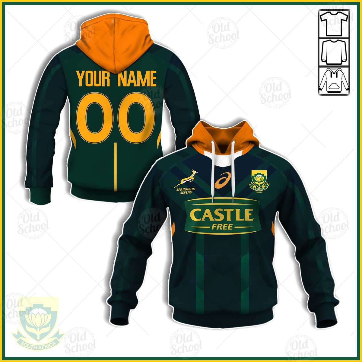 Personalise South Africa National Rugby Union Team Springboks SEVENS ...