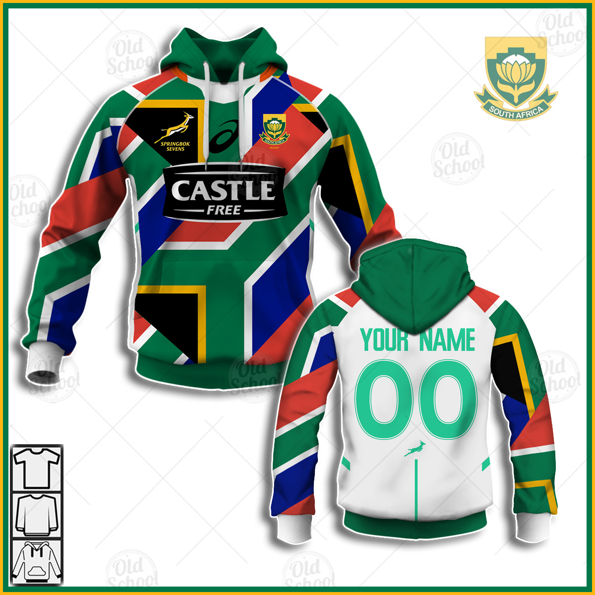 Personalise South Africa National Rugby Union Team Springboks Away ...