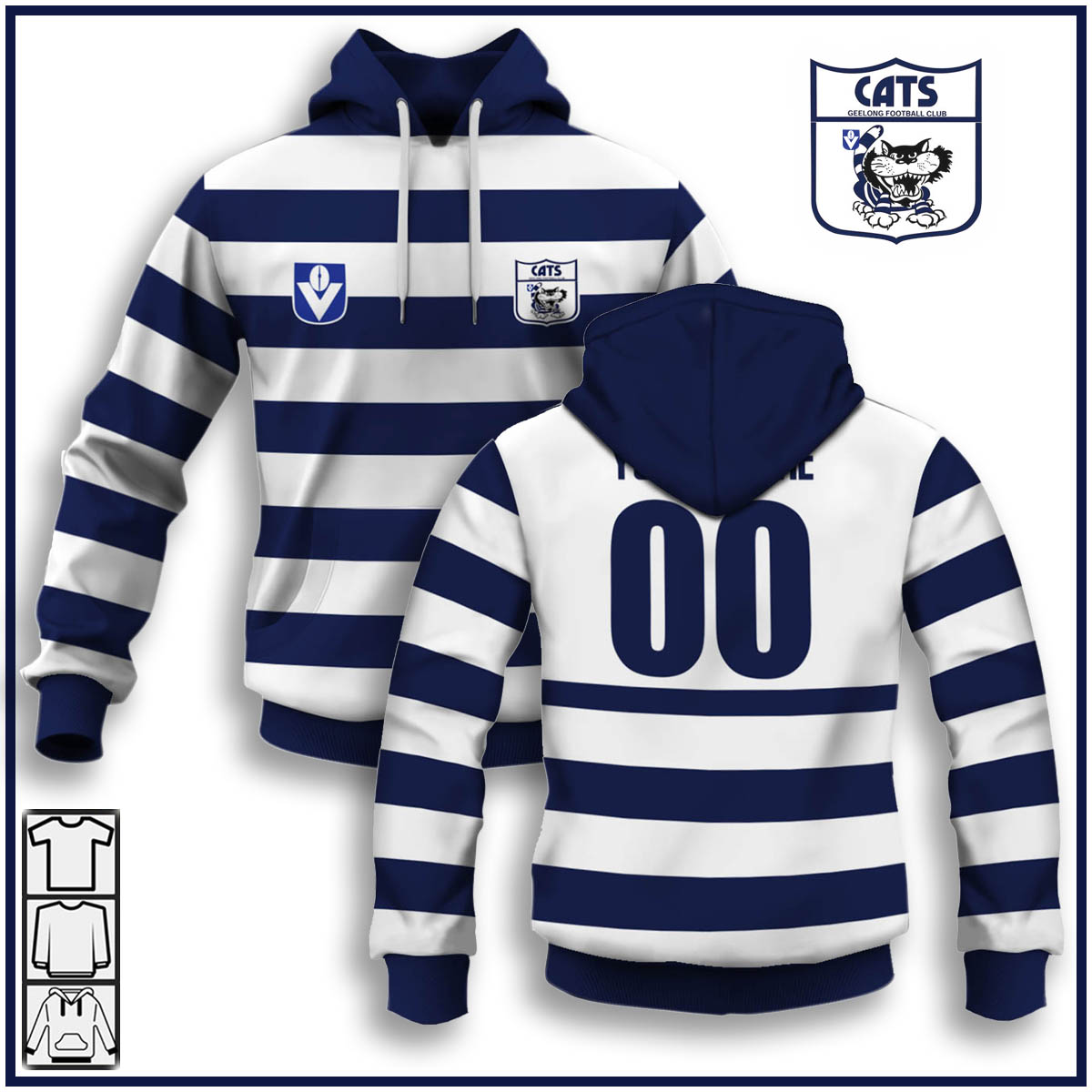 Personalized Geelong Vfl Football Club Vintage Retro Afl Guernseys