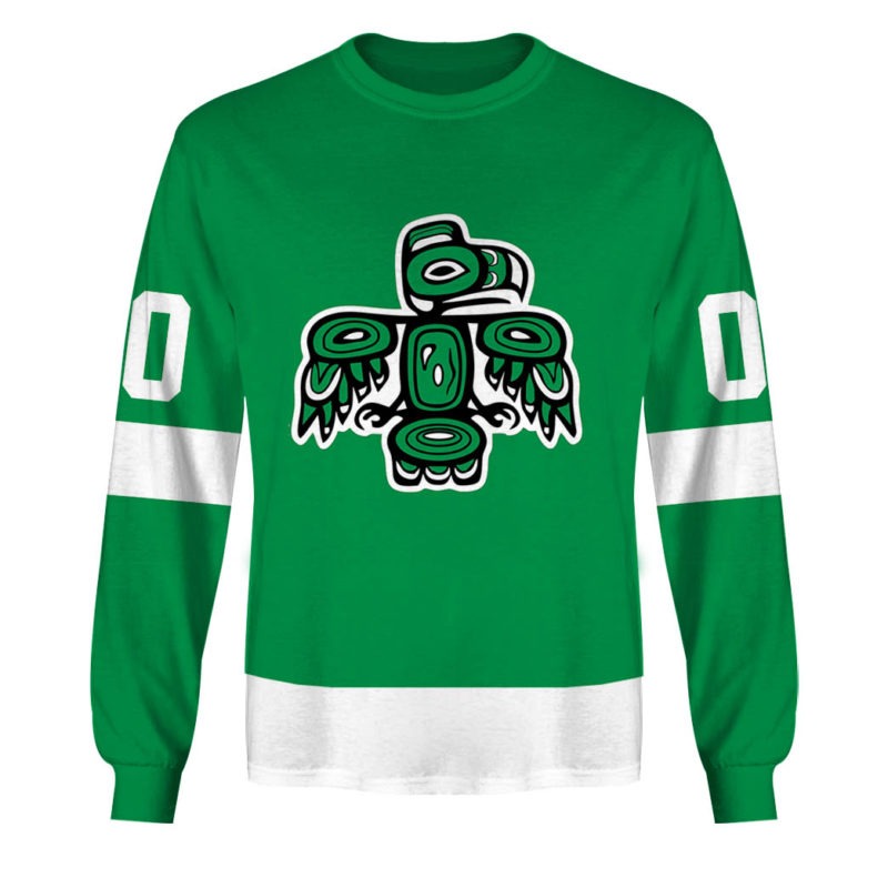 Personalize Vintage AHL Seattle Totems green 1970 hockey Retro Jersey