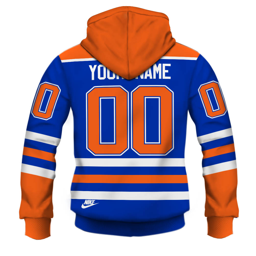 Personalized Edmonton Oilers 80s Throwback Vintage Hockey Away Jersey