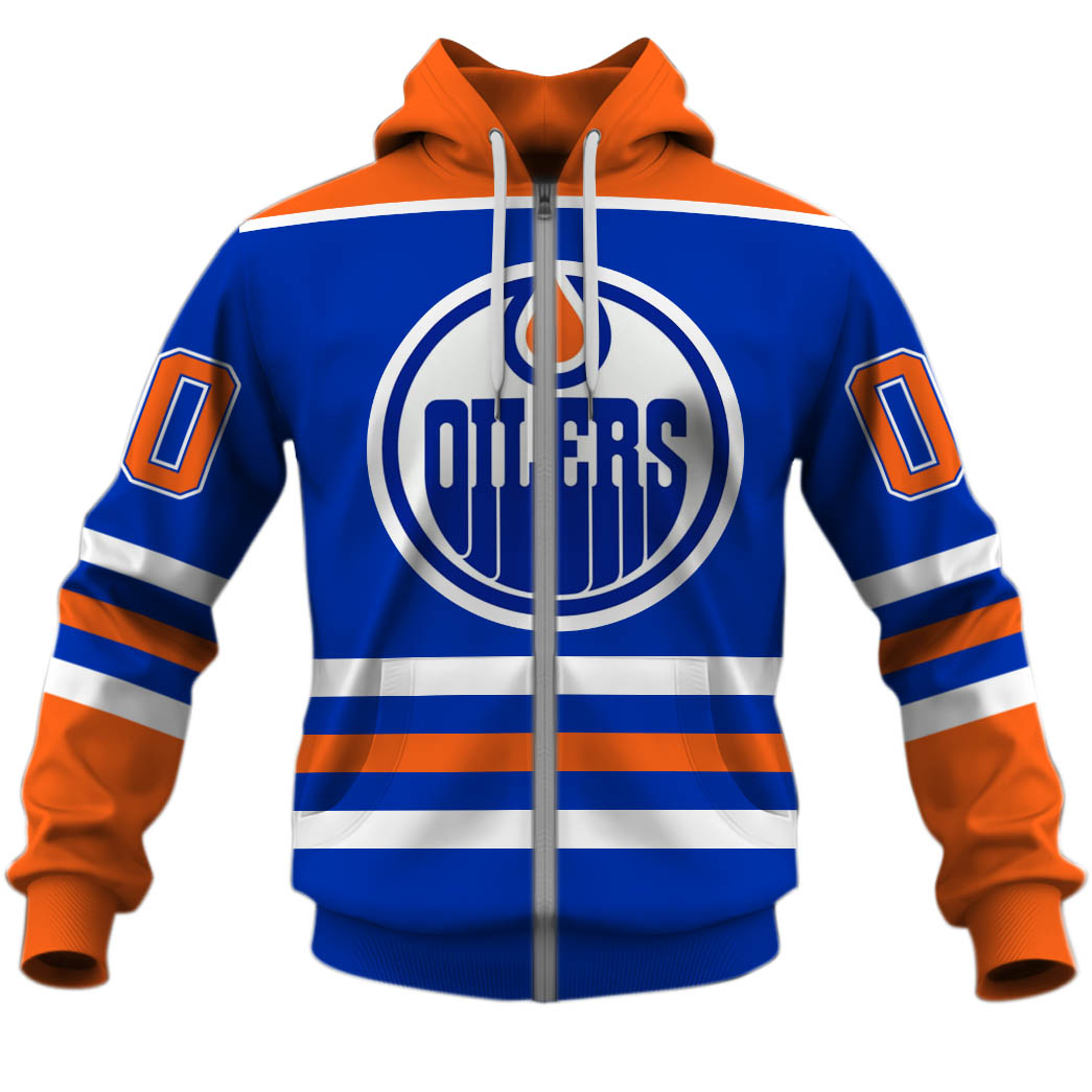 Personalized Edmonton Oilers 80s Throwback Vintage Hockey Away Jersey