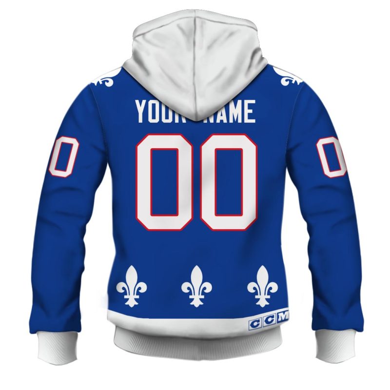 Personalized Quebec Nordiques Throwback Vintage NHL Hockey Away Jersey