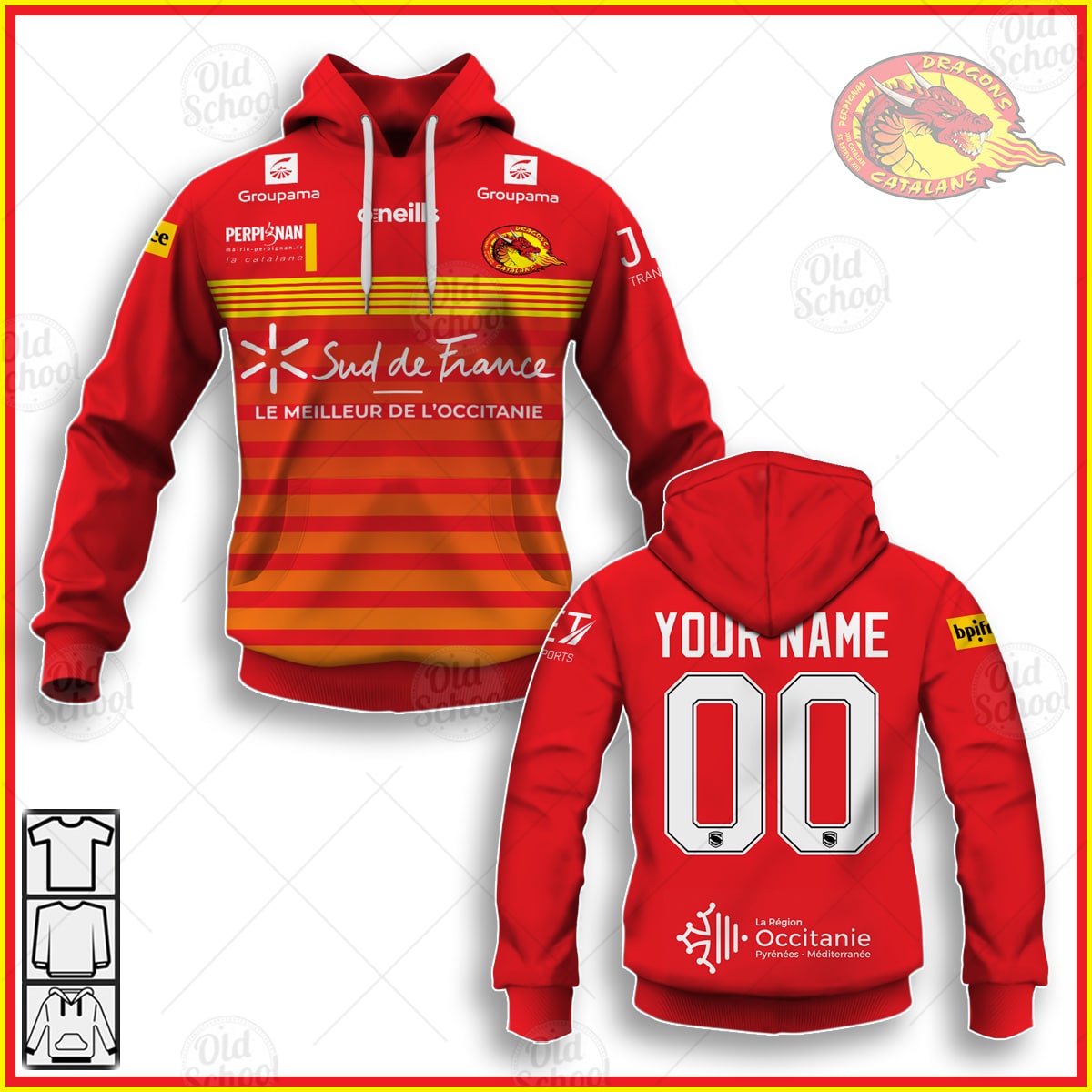 Personalise Super League Catalans Dragons 2021 Away Jersey - YourGears