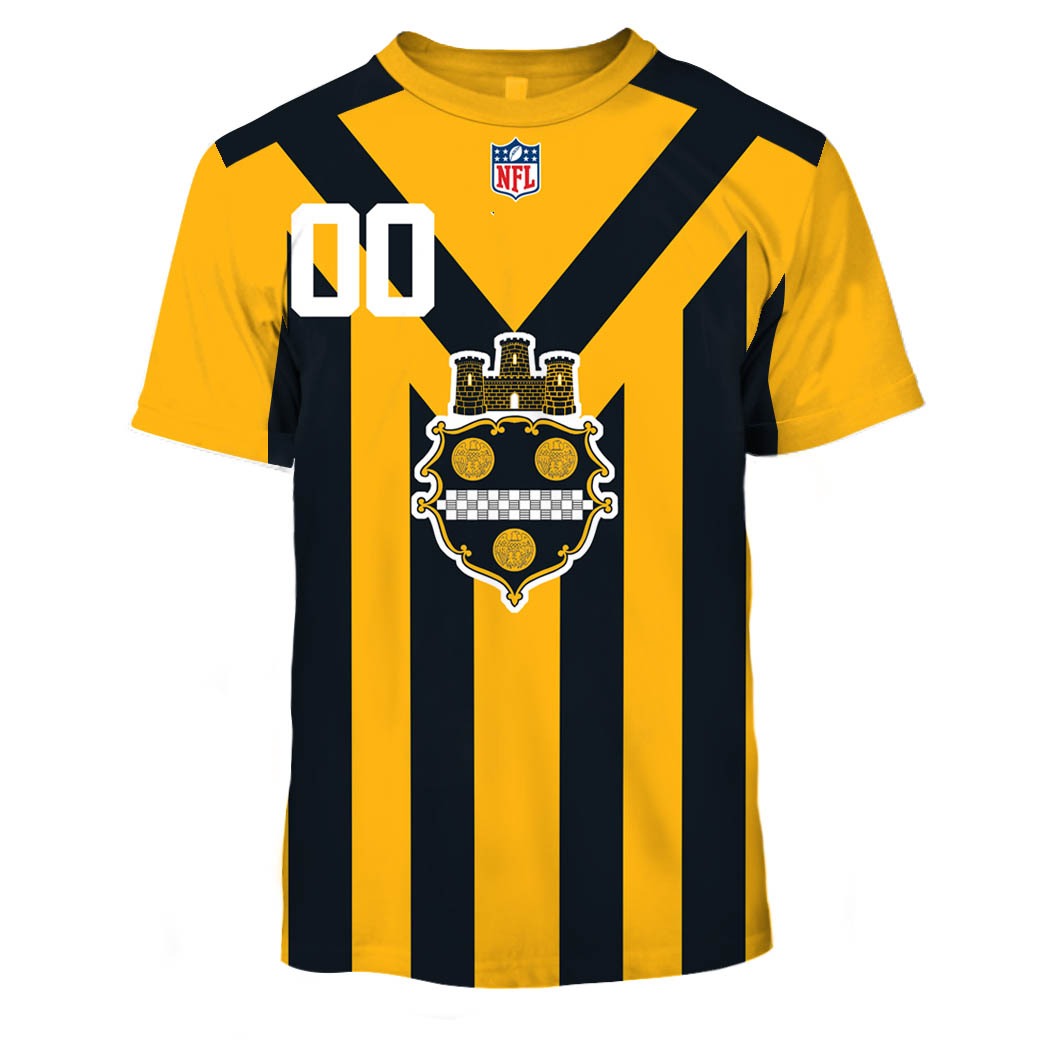 Personalized Pittsburgh Steelers 1933 Yellow Throwback Jersey YourGears