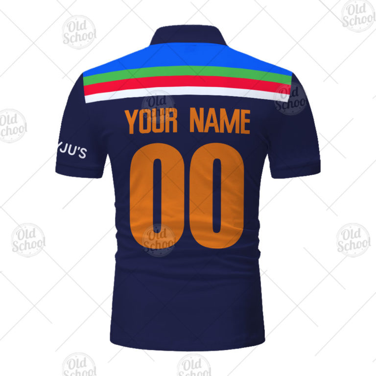 Personalise Indian Cricket Team 2021 Retro Jersey ODI T20 POLO YourGears
