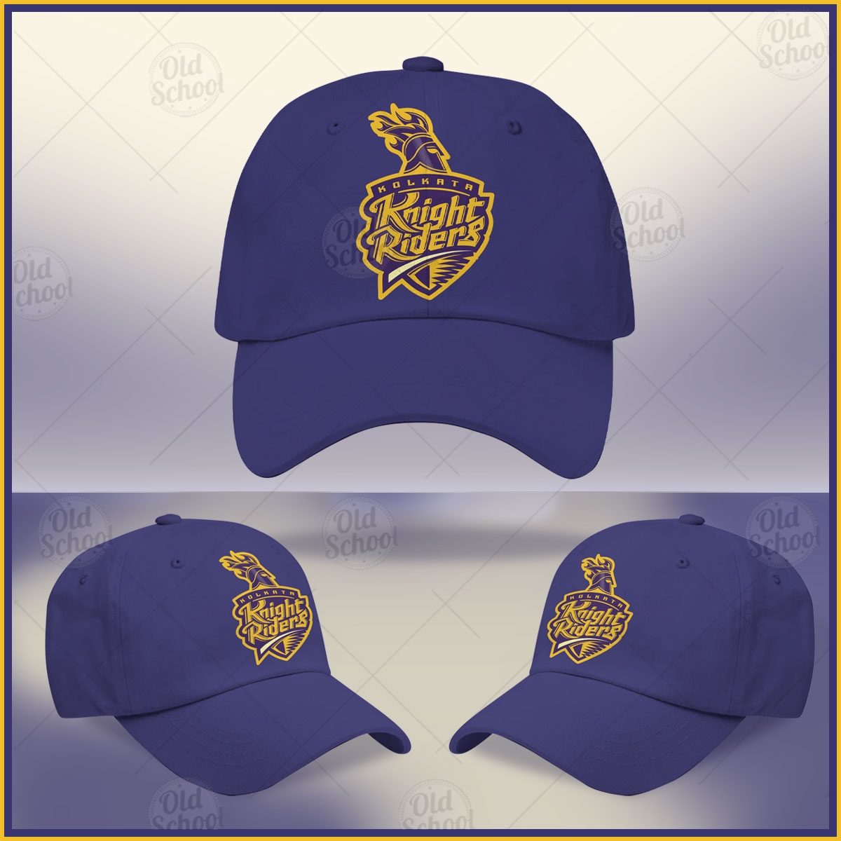 Quality Unisex IPL K Knight Riders Cricket Team Cap Free Size Pack of 2 US 