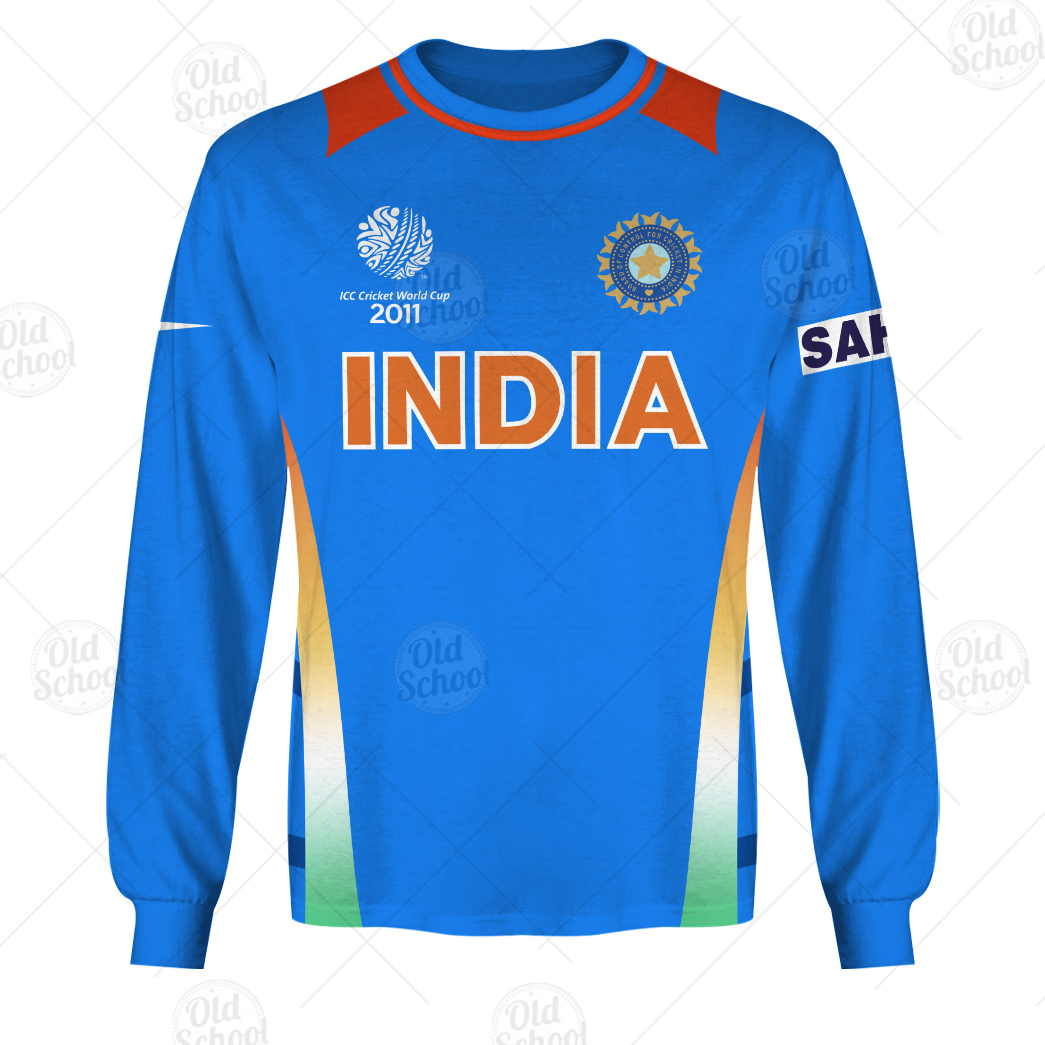 Cricket India World Cup 1999 Shirt Jersey Adult Kids Size Long and Short Sleeves 