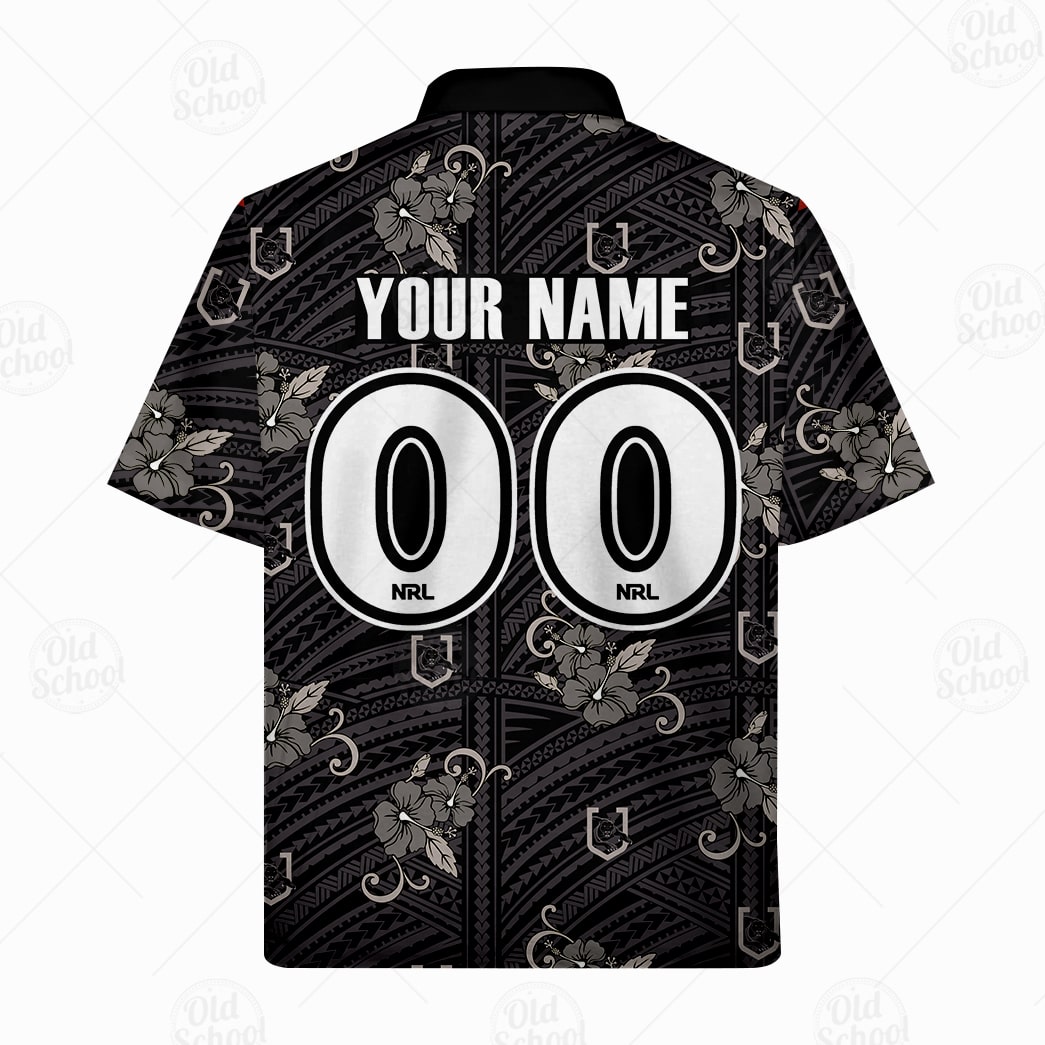 NQ Cowboys NRL 2021 Tribal Hawaiian Shirt Button Up Polo T Shirt Sizes S-5XL! 