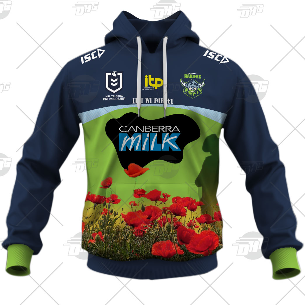 Canberra Raiders AOP NRL Custom Number And Name 3D Hoodie Zip Hoodie T Shirt  Gift For Fans - Banantees