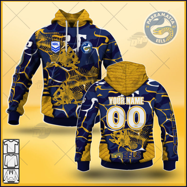 Personalise NRL Parramatta Eels 2021 Fishing Shirt - YourGears