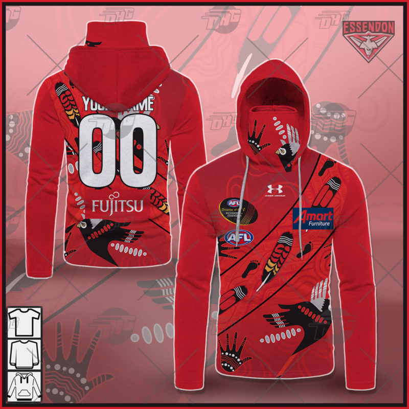 Custom-made Essendon 2021 Authentic Indigenous Men Guernsey - YourGears