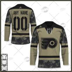 Personalized NHL Philadelphia Flyers Camo Military Appreciation Team Authentic Custom Practice Jersey YourGears